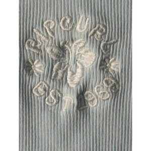 Rip Curl Kids T Shirt Light Blue Ribbed‎ Embroidered Daisy Flower Size 12 M